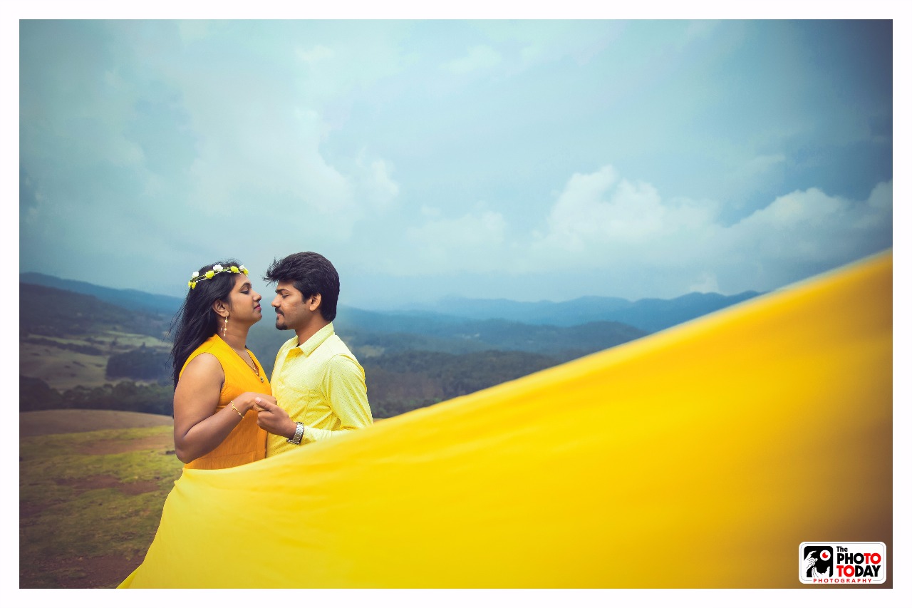 Nature gave the drapes, to wrap us around in warmth of love!! Post Wedding Photography Kishan & Divya